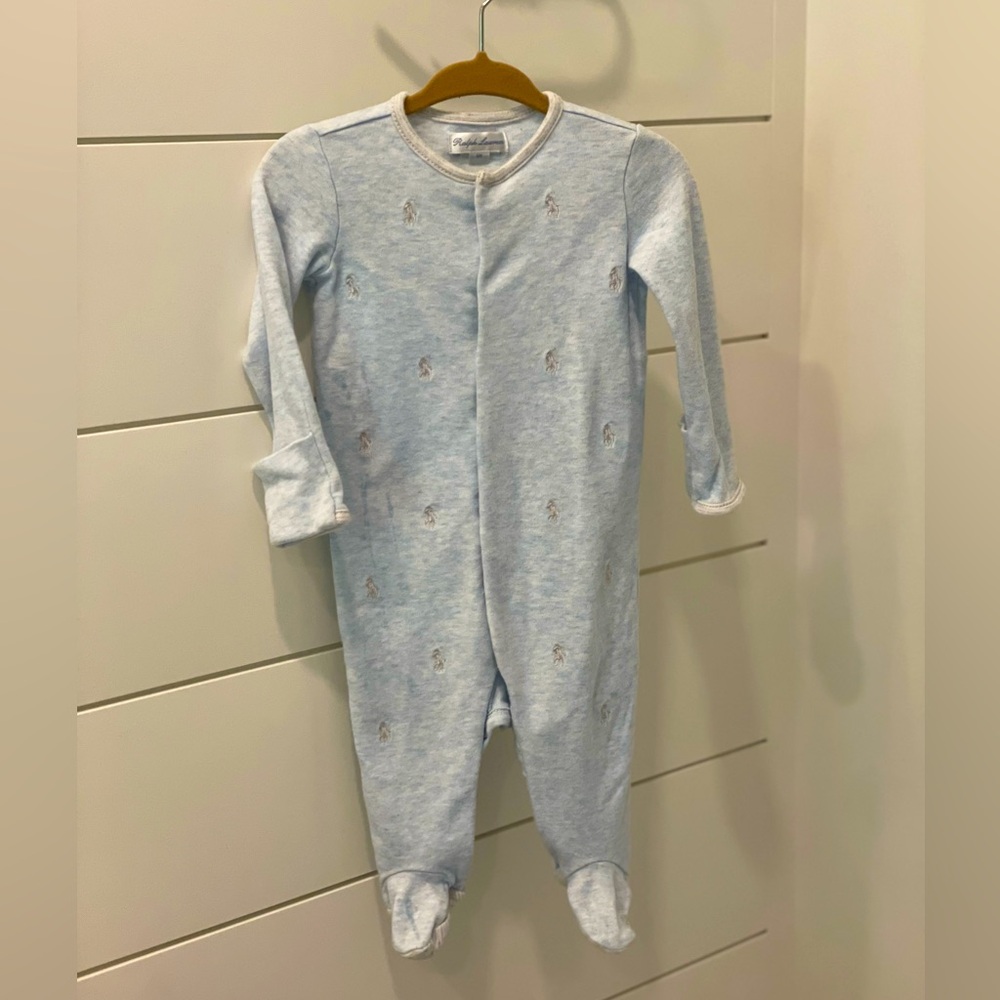 Baby Boy Ralph Lauren light blue onesie!